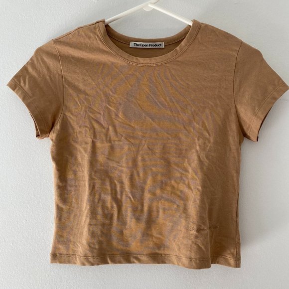 The Open Product tan baby tee - Picture 1 of 2